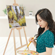 Upgrade 175cm Pine Wood Easel Stand Wood Easel Art Sketch Drawing Stand 木制画架 W23