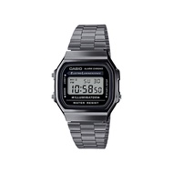 [Self-Operated] Casio Black Dial Stainless Steel Strap Photoelectric Quartz Watch A168WGG-1B