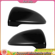 Fast ship-2 Pieces For Golf 7 Mk7 7.5 Gtd R for Touran L E-Golf Side Wing Mirror Cover Caps Bright Black Rearview Mirror Case Cover 2013-2017