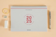 2025 Dual Desk Planner ปฏิทินตารางงานแบบวางโต๊ะ