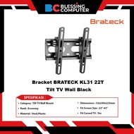BRATECK KL31 22T Tilt TV Wall Black Bracket For LED Monitor LCD TV/ 23 - 43 inches