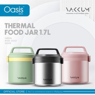 Vakkum Stainless Steel 316 Thermal Food Jar 1.7L With Cutlery Set & Insulated Warmer Bag Lunch Box