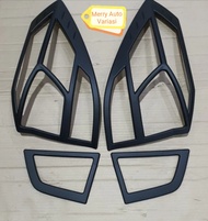 Garnish lampu hitam doff lampu belakang mobilio 2014-2019