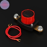 Strongaroetrtombn Side Post Battery Disconnect Switch 12V-24V With Led Voltmeter Display DC 5-80V Ba