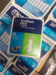 (香港行貨) 全新Contour plus 血糖測試紙50張 血糖試紙  糖尿 篤手指