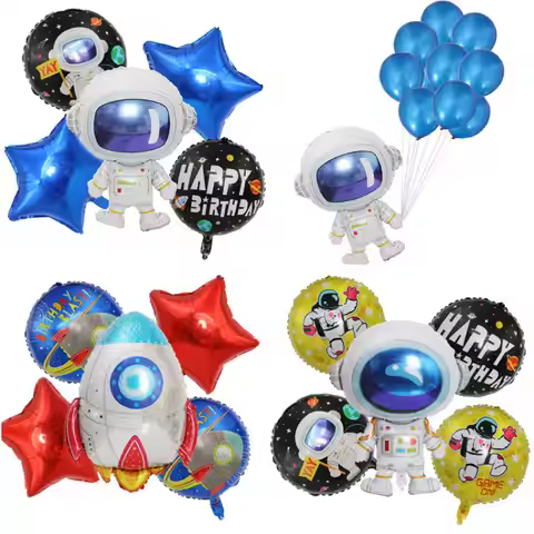 Astro Boted Theme Birthday Party Decoration Balloons Astro Bot Latex Balloons 3D Foil Balloons Party