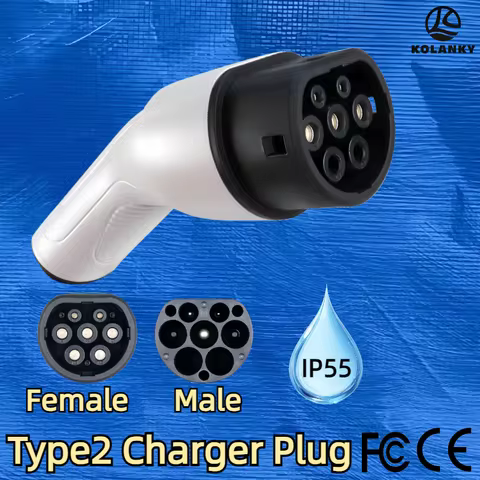 Type 2 EVs FaMale EV Charger Plug charging gun head of Connect Car Socket male Converter Connect Cha