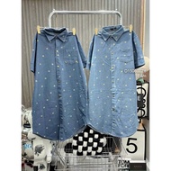 Vintage Jean Dress with free size pockets under 63kg