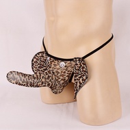 Leaf Beauty Sexy Underwear One-Piece Shipping Thong Men Transparent Elephant Pants Feel T-Pants Leop