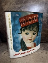 70年代中國娃娃鐵皮餅罐