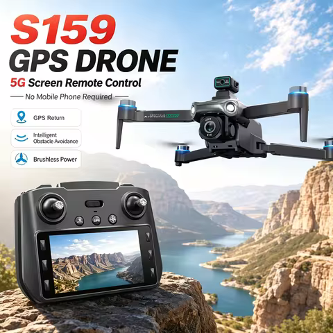 ZNLYRION GPS Drone S159 Brushless with 8K Camera 5G FPV Optical Flow Hover and 20Mins Flight Time