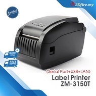 2Dfire Thermal Barcode Label Printer （Serial Port+USB+LAN) ZM-3150T