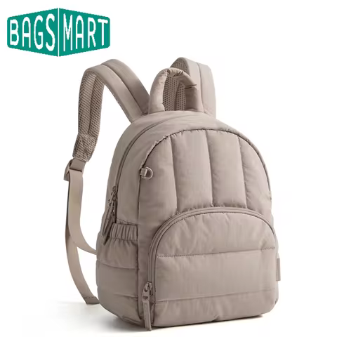 BAGSMART Mini Backpack for Women Lightweight Puffer Small Backpack Purse Quilted Casual Travel Daypa