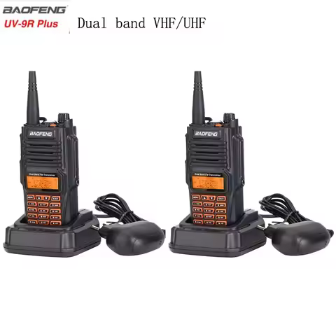 1 or 2 Set BaoFeng UV-9R plus Dual Band Walkie Talkie IP68 Waterproof 10W High Power UV9R Plus UV-9R