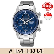 [Time Cruze] Seiko SSB387 Titanium Chronograph Quartz Blue Dial Men Watch SSB387P1