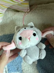 [斷捨離·特別商品🌟] AMUSE中古日版✨— Pote Usa Loppy 粉紅灰狼變裝兔兔毛絨掛件｜夾出物｜哈士奇狗狗｜垂耳免掛飾｜日本正版公仔掛件✨｜送禮idea🎁