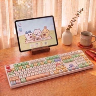 YG108 Three-Mode Wireless Bluetooth Wired Mechanical Keyboard Girl Office Game Mute Mahjong Sound Ke