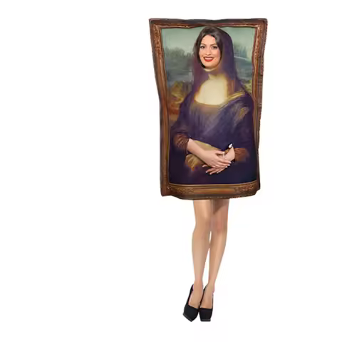 Hilarious Mona Lisa Painting Foam Cosplay Costume - Funny Wall Art Sponge Suit for Halloween, Party 
