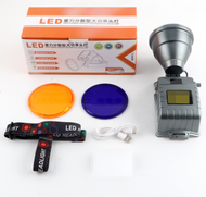 จัดส่งใน 24 ชม ไฟฉายคาดหัวM19/M77 LED 800W 12000mAh ไฟฉายฉายคาดศีรษะไฟเครื่องบิน D196 ความสว่างสูง ไ