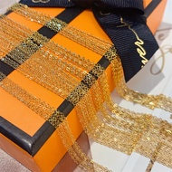 Fashion Fashion ❤ 916 Gold Twist Necklace/Gold O-Shaped Chain Necklace 916 Gold b62