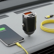 Dual USB-C Car Charger Adapter, 30W Quick Charge