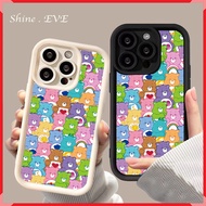For Samsung casing A15 A12 A05s A14 A03 Full screen color bear A50s A04s A13 A51 A03s A52 A53 A54 A0
