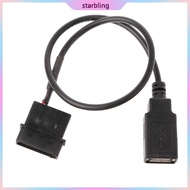 Star PC Internal 5V 2-Pin IDE Molex To USB 2 0 Type A Female Power Adapter Cable 30cm