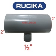 Rucika AW TEE 2"X1/2" INCH TEE REDUCER AW THICK PVC T 2 X 1⁄2 INCH T2X1⁄2
