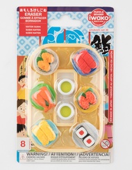 IWAKO Japanese Eraser "Conveyor Belt Sushi Blister Set"