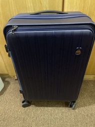 藍色行李箱 側拉鍊可擴張middle size 25inch can extend