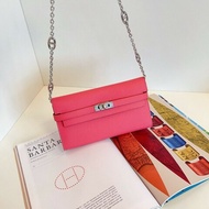 Hermes kelly long wallet 
唇膏粉銀扣