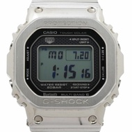 卡西歐 G-SHOCK 全金屬 5000 系列 GMW-B5000D-1JF 黑色銀色不銹鋼金屬男士數位手錶