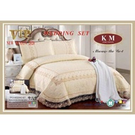 Wedding Set 7 in 1 Cadar Wedding Pengantin Beropol Set 7 IN 1 Ropol Cadar Ready Stock Set Cadar