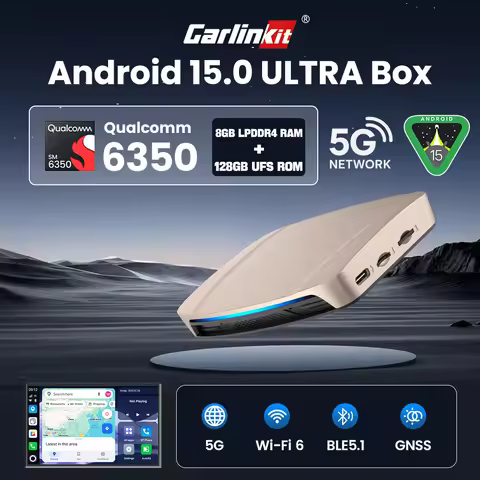 NEW CarlinKit Android 15.0 Ultra SM6350 CarPlay Ai Box Android Auto CarPlay Wireless Adapter Support