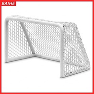 BAIHE Mini Soccer Goal, 11*6.5*6cm White Aquarium Soccer Goal, Durable Stainless Steel Frame Desktop