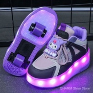 【Original quality】girls Heelys 2024 spring princess style brightly lighted skates children's Kuromi 