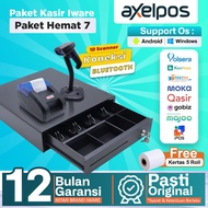 Complete Cashier Package 58mm Bluetooth Thermal Printer + 4 Slot Cash Drawer + 1D Bluetooth Barcode 