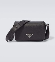 Prada Logo saffiano leather shoulder bag