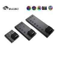 HUI Bykski Acrylic Distro Plate / Board for PC Cooler System Case / Fit Hard Hose Tube / Combo DDC P
