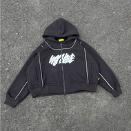 WP COMPANY Hoodie Double Zipper RULES Black Boxy WRPLNCO / WP COMPANY