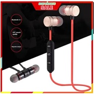 🔥Magnetic Bluetooth Headset Wireless Earphone Fon Telinga Wayarles Stereo Sound Portable Handsfree M