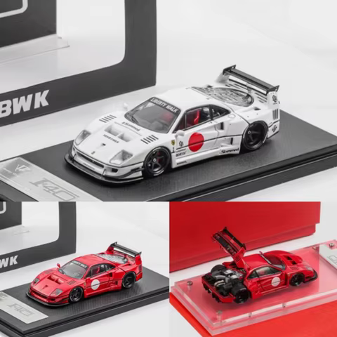 Star Model 1:64 F40 wide-body Modified Version with openable rear cover Alloy Car Model