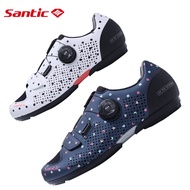 Santic Women's Cycling Unlocked Shoes Road Bicycle Shoes Rubber Upper Breathable Shoes for Women LS22035