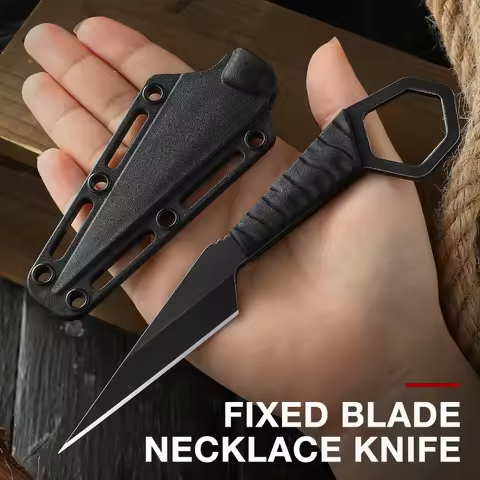 neck knife with sheath tactical slim pocket knife tactical knives for men Outdoor EDC portable mini 