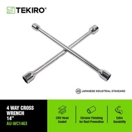 TEKIRO 14 INCH Spoke Wheel Wrench (17 MM x 19 MM x 21 MM x 23 MM) Socket Wrench Set Wrench Set