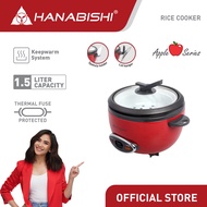 Hanabishi Rice Cooker HRCBRC Red Glass cover / Teflon inner pot / With steamer
