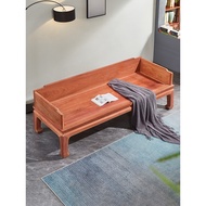 Burmese Rosewood Arhat Bed Three-Piece Set Plain Noodle Ming Style Furniture Mahogany Arhat Bed Big 
