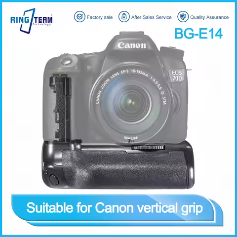 BG-E14 SLR Vertical Grip Compatible with Canon EOS 70D 80D 90D LP-E6 AA Battery Extended Shooting Ti