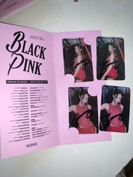 Blackpink Jennie親筆簽名官方演唱會小卡4張