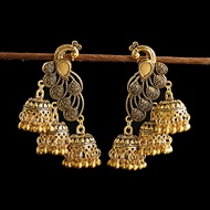 Ethnic Style Peacock Indian Earrings For Women Antique Indian Jewelry Indian Jhumka Earrings Bell Ta